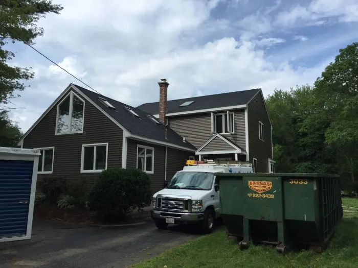 Boivin Electric truck at a residential job site